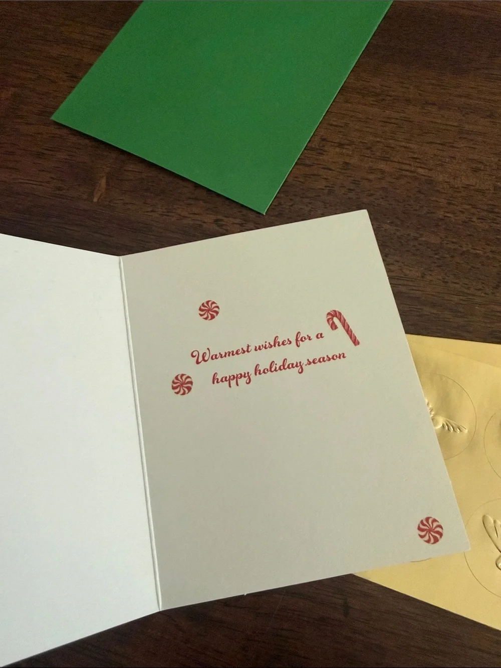 Pack of 20 papyrus gingerbread and cocoa holiday note cards